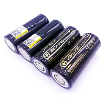 4PCS LiitoKala Lii-50A 26650 5000mah 26650-50A Li-ion 3,7 v Nabíjateľná Batéria pre Baterku 20A nové balenie