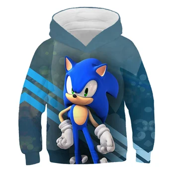 2020 Nové Jeseň Zima Chlapci Dievčatá Sonic the Hedgehog Oblečenie polyester hot predaj Mikina s Kapucňou detské Ležérne Športové oblečenie