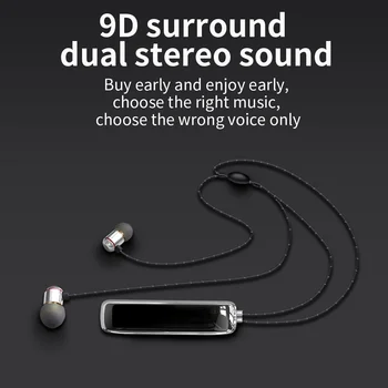 Bluetooth Slúchadlá s Self-Timer Dual Stereo Zvuk Bezdrôtový Športové slúchadlá Náhrdelník TWS slúchadlá Pár headsety pre milovníka