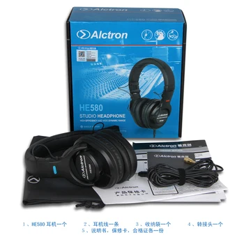 Alctron HE580 úplne uzavretý kábel monitorovanie, nahrávanie hlavu typ hudby headsety potlačením hluku monitorovacie slúchadlá
