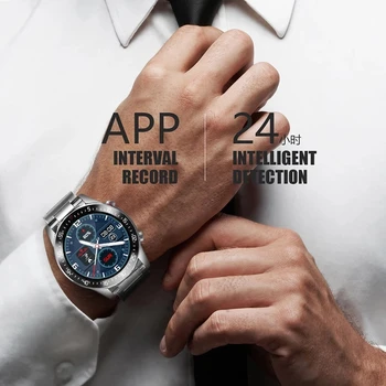 2020 NOVÉ Módne Smart Hodinky Mužov Plnej Ocele Vodotesný IP67 Srdcového tepu Šport Fitness Tracker Smartwatch Podporuje Telefón