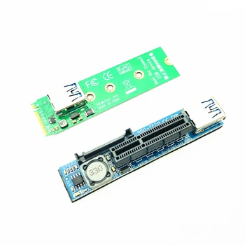 Navyšoval NVME M. 2 PCI-E X4 Karty Rozšírenie Port Adaptéra Stúpačky Karty Grafické Karty Konektor PCIE Extender s 60cm USB3.0 Kábel