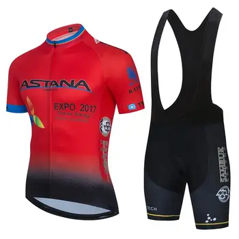Nové 2021 black Astana cyklistického tímu jersey 20D cyklistické šortky nastaviť Rýchle Suché Mens Cyklistické oblečenie tím pro BIKE Maillot Culotte