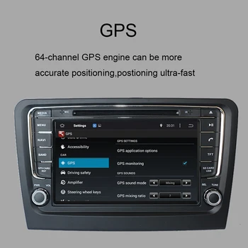 Android 9.0 Octa-Core Auta GPS Navigácie Pre ŠKODA Rapid 2013-2019 S GPS Navigácia, autorádio, Audio-Video, Auto rádio prehrávač
