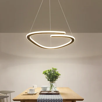 Moderné Tvorivé LED Prívesok Svetlo Reštaurácia Spálňa Jednoduché Železo Visí Lampa Jedáleň, kaviareň Dekorácie Prívesok Lampy