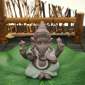 Keramické Slon Údaje Ganeš India Sôch Budhu Dekorácie Slon Boh Teapet Remeselné Domova Vianočné Darčeky
