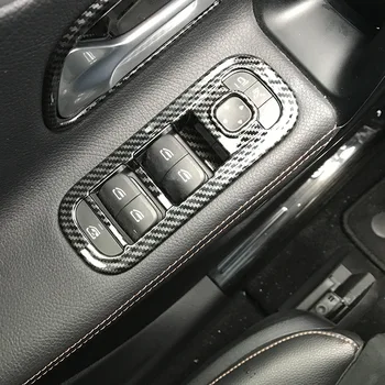 5 ks/Set Auto ABS Okno Výťah Ovládací Panel Dekorácie Kryt Pre Mercedes Benz Triedy W177 A180 A200 A250 2019 2020 Auto Styling