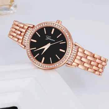 3ks/Nastaví Žien Luxusný Náramok Náramok Hodiniek S Diamond Quartz Hodinky Pre Ženy Náramkové Hodinky Dámske Náramkové hodinky Reloj Mujer