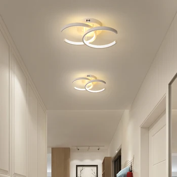 Moderné LED stropný luster pre Predsieň, Balkón, Chodba Spálňa Akryl LED lustre Čierne alebo Biele vnútorné osvetlenie