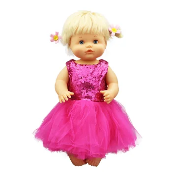 Nové Sequined závoj doll Oblečenie vhodné 42cm Nenuco Bábika Nenuco su Hermanita Bábika Príslušenstvo