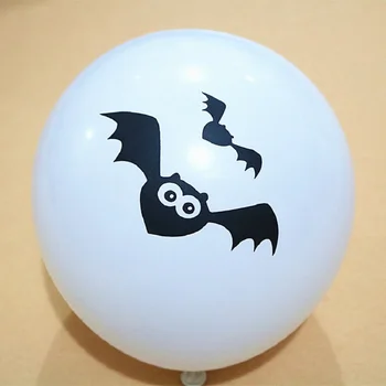 100ks Halloween party latexový balón 12 palcové koleso tlač tekvica bat čierna mačka šťastný Halloween party hélium balón