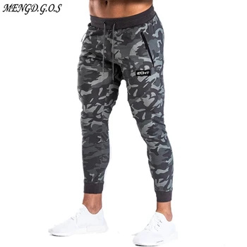 Bavlna kamufláž mužov a žien príležitostné športové nohavice 2019 tlačené logo značky, pánske nohavice jogger fitness nohavice