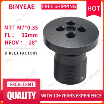 BINYEAE M7 tlačidlo objektívu FL 12 mm Pin hole objektív 1/3 CCD s F2.0 Mini CCTV HD 1Megapixel, Objektív ochrana objektívu kamery