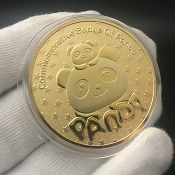 Mince Veľké Panda Baobao Čína Pamätné Zbierku Umenia Darček Black a white Bear výzvou mince