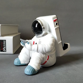 Astronaut Mobilný Telefón Majiteľa Tvorivé Telefón Skladovanie Držiteľa Spaceman Model, Smartphone Základný Stojan Ploche Dekorácie