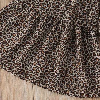 Móda Leopard Baby Dievčatá Šaty Deti Šaty bez Rukávov Narodeninovej Party Princezná Jar Pekné Šaty pre Batoľa, Dieťa, 1-6Y