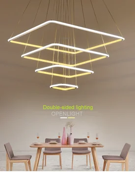 Kreatívne Jednoduché Hranaté LED Luster Obývacia izba, jedáleň, spálňa štúdia stropné svietidlo komerčné osvetlenie