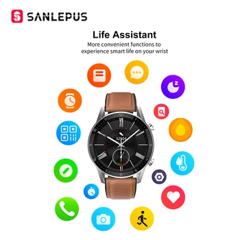 SANLEPUS Smart Hodinky Bluetooth Hovor 2020 Smartwatch Pre Mužov, Ženy, Vodotesný IP68 Šport Fitness Band Náramok Pre Android a Apple