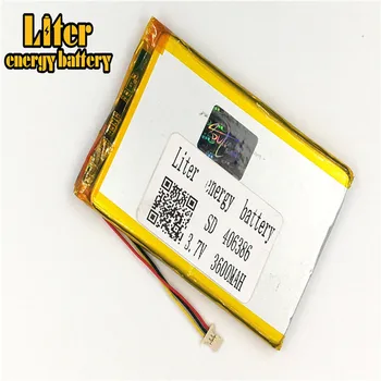 1.0 MM 3pin konektor 406386 3,7 v 3600mah nabíjateľná lítium-polymérová Tablet PC Digitálne Produkty