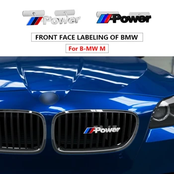1pcs Auto Dekorácie Racing Grily Odznak Emblémy Logo Tovaru na BMW M, M3, M5 G01 F20 G30 F30 F31 E36 E39 E87 E60 E46 E90 E91 X1 X3