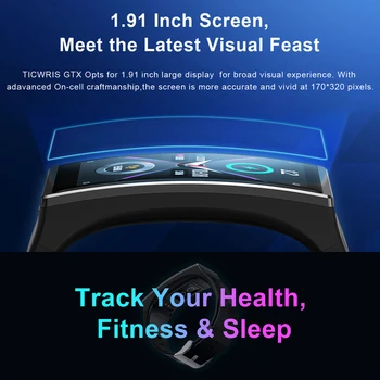 Nové TICWRIS GTX Smart Hodinky Mužov Fitness Sledovanie Krvného Tlaku Správu Pripomienka IP68 Nepremokavé Športové Bluetooth 5.0 Smartwatch