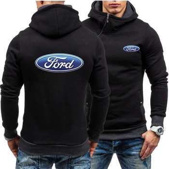 2020 Jar Jeseň novej pánskej Hoodie Ford Auto Logo Tlačiť Bežné Uhlopriečka zips, Mikiny Muž Hoody Oblečenie mužov A01
