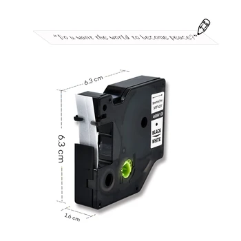 5Packs 40910 40913 Čierne na Bielom štítku pásky, Kompatibilné Dymo D1 9 mm label maker pásky PRE DYMO label printer LM160 LM280 DYMO PNP