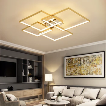 Moderné LED Luster Pre Obývacia izba, Jedáleň, Spálňa luminarias para teto Chrome/Pozlátené AC90-260V Osvetlenie Svietidlo