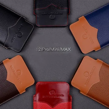 Pre iphone 12 Pro Max puzdro Luxusné pravej Kože flip Zadný Kryt Pre iphone 12 pro Prípad späť shell Pre iphone 12 Mini
