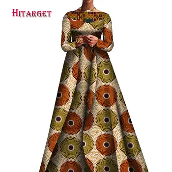 2020 Africkej ženy šaty Party šaty tradičné šaty Multi-farebné kvetinové šaty princezná sukne Dlhý rukáv sukne wy8379