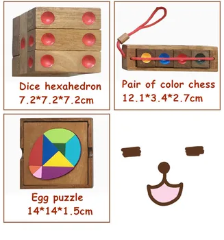Vtipné Drevené Puzzle Geometrické Abnormity Tvar Skladačka Hračky Mozgu-Teaser Puzzle Deti Deti Hračka Rodič-dieťa interakcie Hračky