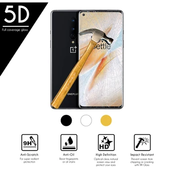 5D smartphone plný tvrdeného skla Chránič pre OnePlus 8 (5G) 6.55
