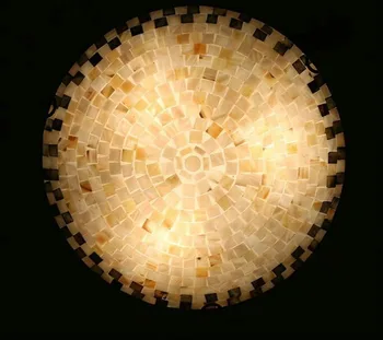 Stredomorský štýl, prírodné shell stropné svietidlá listry nočné svetlo led lampa poschodí bar domov osvetlenie doprava Zadarmo