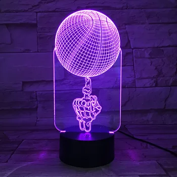 Šport prostredníkom Basketbal 3D Nočné Svetlo LED USB Party Atmosféru Dekoratívne Osvetlenie Spálne stolná Lampa Chlapec, Muž, Dieťa Darček