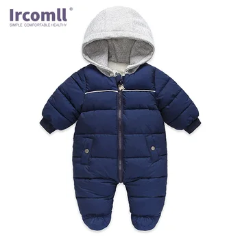 Ircomll 2020 zimné unisex detské oblečenie romper dieťa, dievča, chlapec novorodenca lacné Kapucňou Teplá Jeseň Jumpsuit Trakmi, 3M-24M