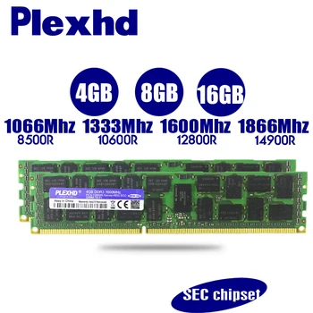 PLEXHD 16 GB 8 GB 4 GB X79 X58 2011 LGA2011 DDR3 PC3-10600R 12800R 14900R ECC REG 1866Mhz 1600Mhz 1333Mhz PC pamäte RAM Servera pamäť RAM