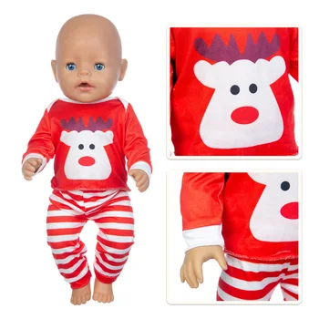 Vianočné Voľný Oblek Doll Oblečenie vhodné Pre narodené dieťa 43 cm Bábiky Oblečenie Bábiky, Príslušenstvo Pre 17inch baby Doll