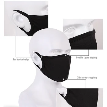 1PCS Ice Hodváb Rýchlo Suché Priedušná Masky Umývateľný protiprachová Dospelých Masku na Tvár Vonkajšie Koni 2 Vrstvy Opakovane bočný Kryt Unisex