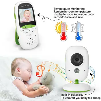2 palcový Bezdrôtový Video Farba Baby Monitor s Vysokým Rozlíšením Detská Opatrovateľka Bezpečnostné Kamery na Nočné Videnie Monitorovanie Teploty Nové