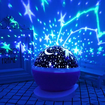 Cool Rotujúce Nočné Svetlo Projekčnej Lampy Hviezdne Nebo Jednorožec Dieťa Dieťa Spať Romantický LED Projekčnej Lampy bytové Doplnky