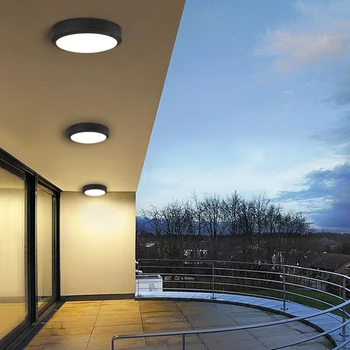 Nepremokavé Vonkajšie Stropné svietidlo Kúpeľňa Svetlá Stena Sconce Lampa Flush LED Kuchyňa, Balkón, Verandu Svietidlá 90-260V
