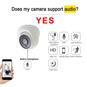 JIENUO Bezdrôtová Ip Kamera 720P 1080P Kamerový Bezpečnostný Dohľad Video Audio IPCam Vnútorné Vačky Infračervené Dome Wifi HD Home Fotoaparát