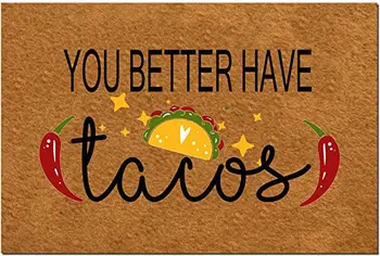 Rohožky Ste Lepšie Mať Tacos Podlahy, Dvere Mat Gumy Podklad Anti-Slip 30 x 18-Palcové 6 mm Hrúbka
