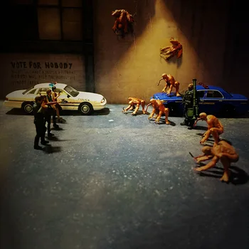 1/64 Rozsahu Bydlisko Zombie diely pre model auta, bábiky, dekorácie film vozidla hračky kolekcia displeja Obrázok darčeky montáž zobraziť