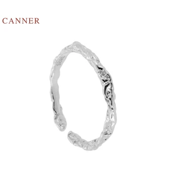 CANNER Nepravidelný Otvoriť Žena Krúžok 925 Sterling Silver Anillos Zlaté Prstene Pre Ženy, Luxusné Jemné Šperky, Snubné Prstene