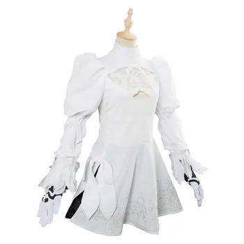 Duša 2B Cosplay Calibur VI Kostým Jednotné Biele Šaty Halloween Karneval Kostým Pre Dievčatá, Ženy,