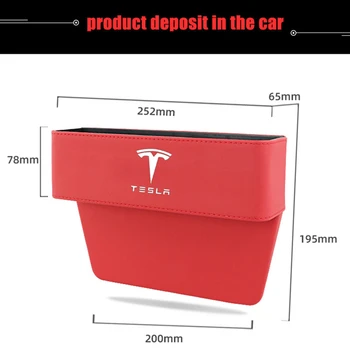 Autosedačky Štrbinovou Úložný Box pre Tesla Logo Roadster Modely Model3 ModelX Cybertruck Pohára Nápoj Držiteľ Organizátor Auto Príslušenstvo