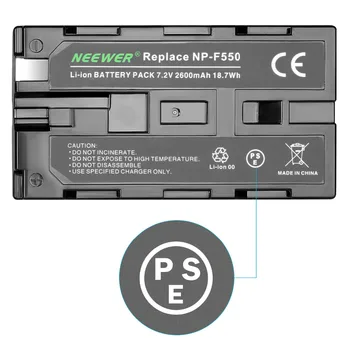 Neewer 2600mAh Sony NP-F550/570 Náhradné Batérie pre Sony HandyCams a iné LED-foto-video a Video Svetlá, Ktoré Pomocou NP-F550