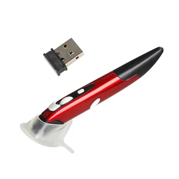 Rozlíšenie Nastaviteľné Pero, Červená Myš Optická 2,4 GHz Bezdrôtové EL-P01 Pero Myš s USB Prijímač Pre Pad PC Zbrusu Nový Vianočný Darček