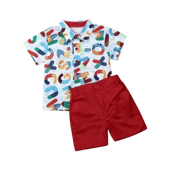 Batoľa Detský Baby Boy Gentleman Oblečenie, Tričko s Krátkym Rukávom Topy Šortky, Nohavice Formálne Oblečenie Veľkosť 2-6Y